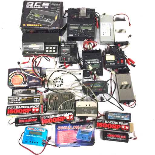 YOKOMO POWER SUPPLY with TX CHARGER BCS DOUBLE 充電器 含む ホビーラジコン アクセサリー まとめセット